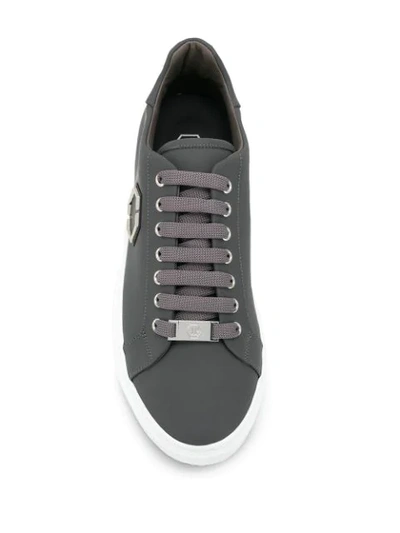 Shop Philipp Plein Low Top Sneakers In Grey
