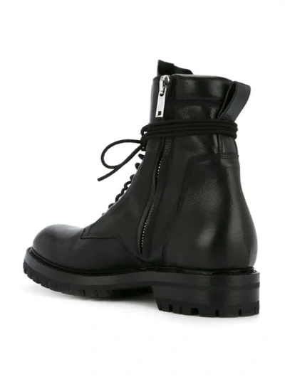 Shop Rick Owens Lace-up Boots - Black