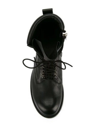 Shop Rick Owens Lace-up Boots - Black