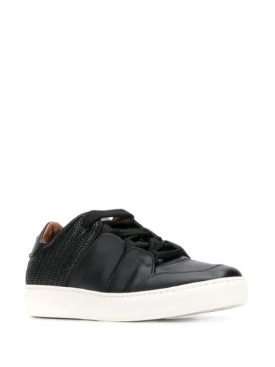 Shop Ermenegildo Zegna Sneakers Mit Kontrastschnürung In Black