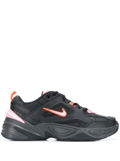 Shop Nike M2k Tekno Low Top Sneakers In Black