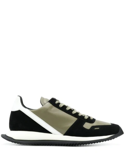 Shop Rick Owens Panelled Lace In Green