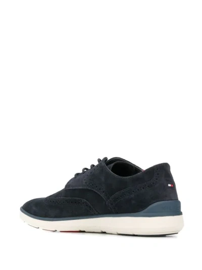 Shop Tommy Hilfiger Leather Derby Shoes In Blue