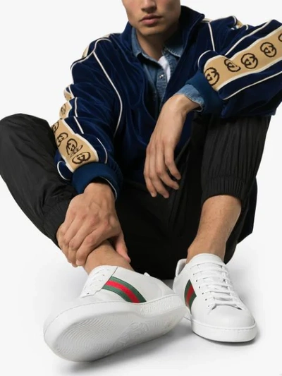 Shop Gucci Ace Classic Sneakers In White