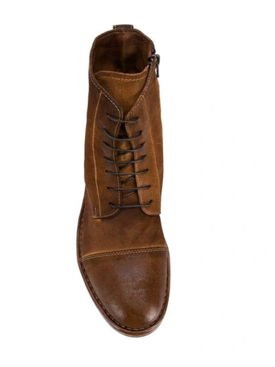 Shop Moma Lace-up Ankle Boots - Brown