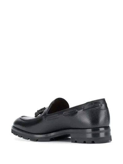 Shop Fratelli Rossetti Textured Loafers In Black