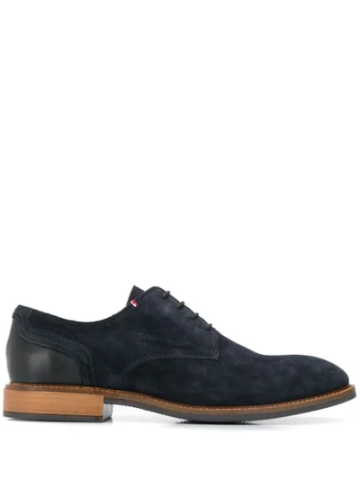 Shop Tommy Hilfiger Leather Derby Shoes In Blue