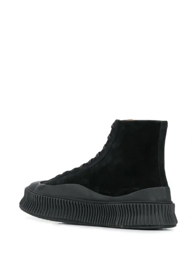 Shop Jil Sander Lace-up Ankle Boots In 1 Black