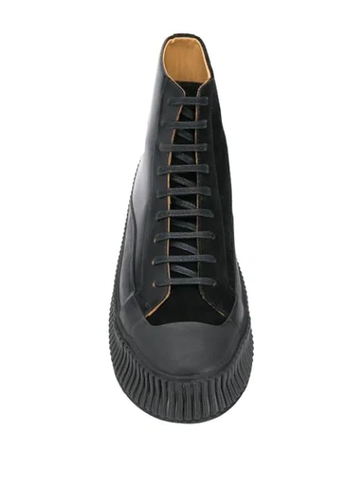 Shop Jil Sander Lace-up Ankle Boots In 1 Black