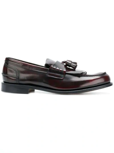 Shop Church's Tassel Detail Loafers In Red