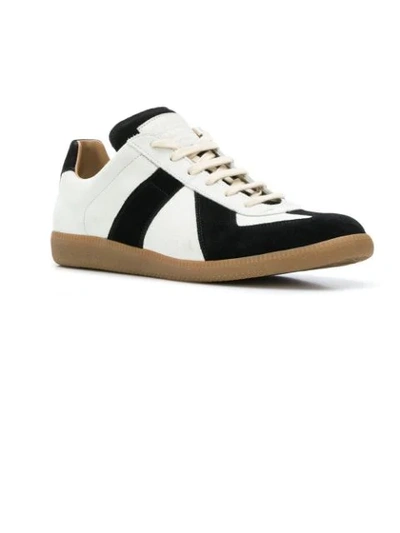 Shop Maison Margiela Colour Block Sneakers In Black