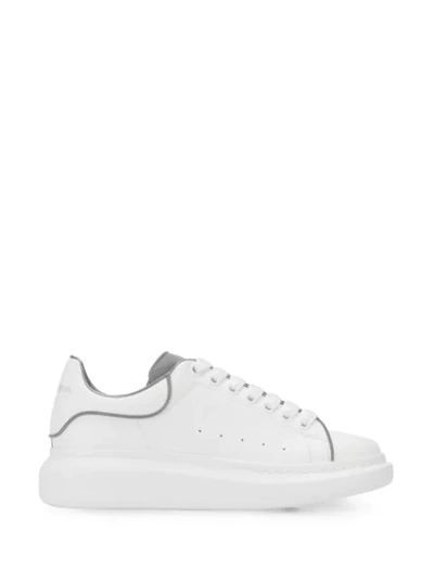 Alexander Mcqueen Larry White Reflective Leather Trainers | ModeSens