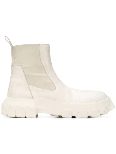 Shop Rick Owens Bozo Tractor Beetle Boots In Neutrals