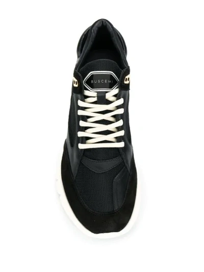 Shop Buscemi Panelled Sneakers In Black