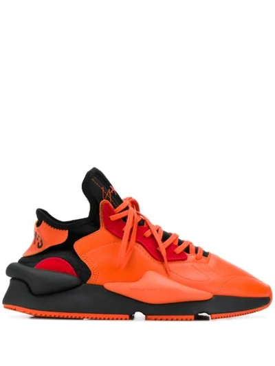 Shop Y-3 Kaiwa Icon Low Top Sneakers In Orange