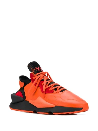 Y-3 Kaiwa Icon Low Top Sneakers In Orange
