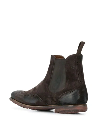 Shop Church's Distressed Effect Chelsea Boots In Brown