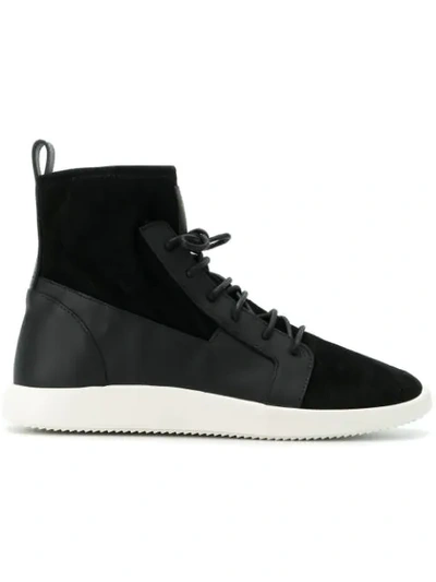 Shop Giuseppe Zanotti Neoprene Sock Sneakers In Black
