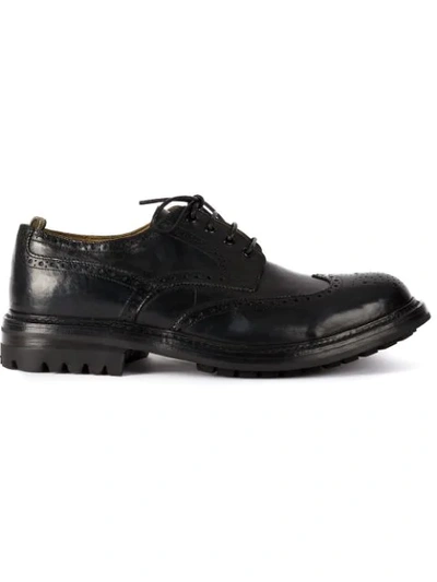Shop Officine Creative Lace-up Brogues In Black