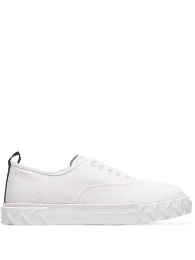 EYTYS WHITE VIPER CANVAS LOW TOP SNEAKERS - 白色