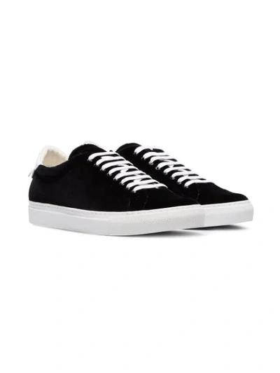 Shop Givenchy Black And White Urban Street Low Top Velvet Sneakers