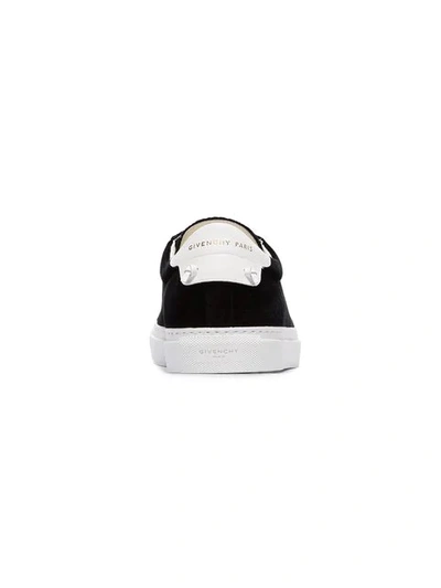 Shop Givenchy Black And White Urban Street Low Top Velvet Sneakers