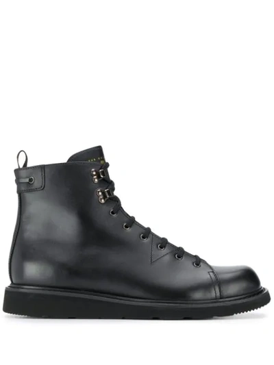 Shop Car Shoe Lace Up Ankle Boots In Black