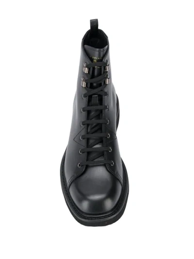 Shop Car Shoe Lace Up Ankle Boots In Black