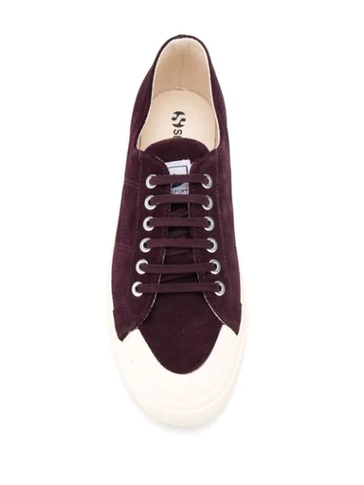 Shop Superga Low-top Lace-up Sneakers In Red
