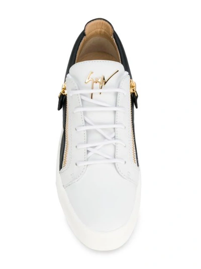 Shop Giuseppe Zanotti Frankie Low Top Sneakers In White