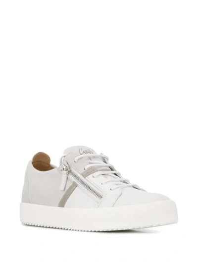 Shop Giuseppe Zanotti Patent Detail Sneakers In White