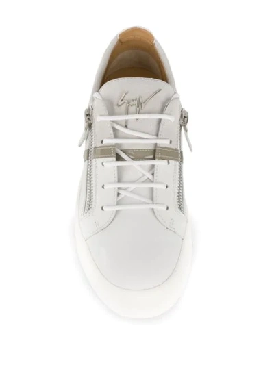 Shop Giuseppe Zanotti Patent Detail Sneakers In White