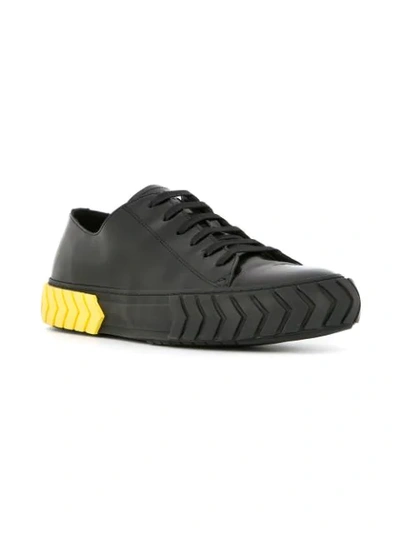 Shop Both Contrast Sole Sneakers - Black