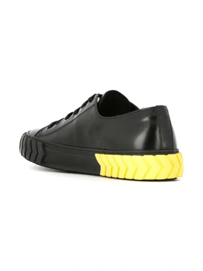 Shop Both Contrast Sole Sneakers - Black