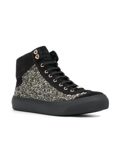 JIMMY CHOO JIMMY CHOO ARGYLE HI-TOP SNEAKERS - BLACK 