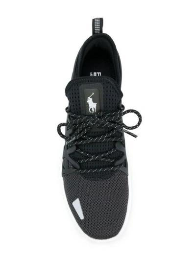 Shop Polo Ralph Lauren Train 200 Sneakers In Black