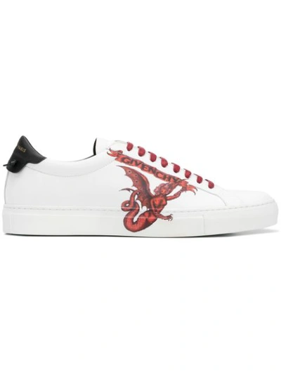 Shop Givenchy Printed Logo Sneakers In White