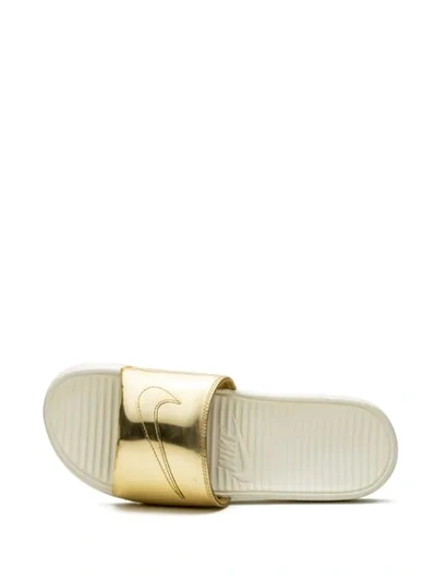 Shop Nike Benassi Solarsoft Slide Sp Pool Slides In Gold