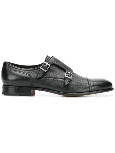 Shop Moreschi Classic Monk Shoes In Black