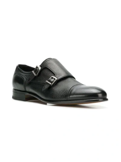 Shop Moreschi Classic Monk Shoes In Black