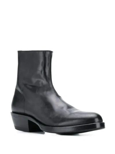 Shop Premiata Low Heel Ankle Boots In Black