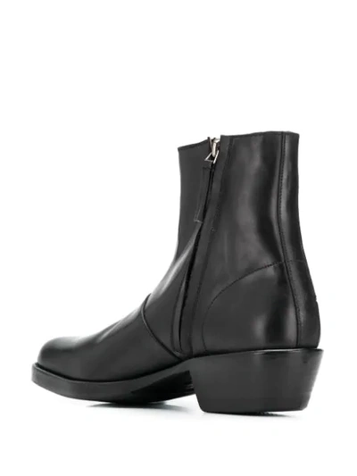 Shop Premiata Low Heel Ankle Boots In Black