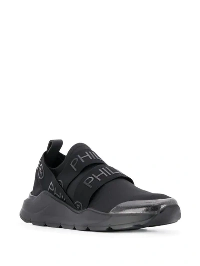 Shop Philipp Plein Runner Tm Sneakers In Black