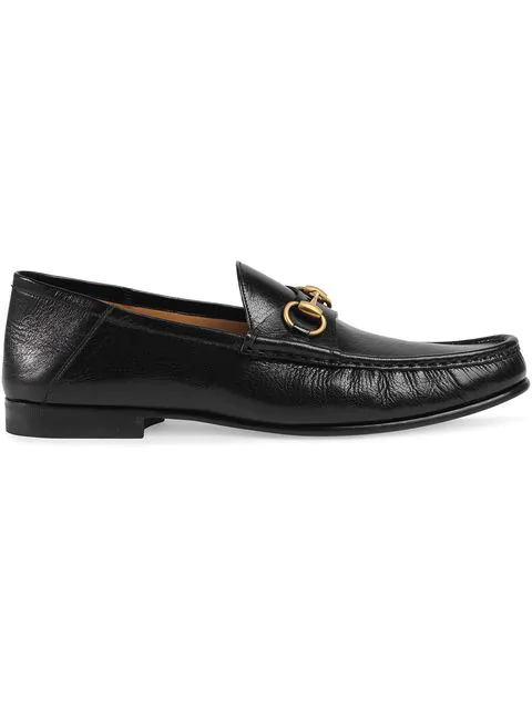 gucci roos horsebit leather loafers