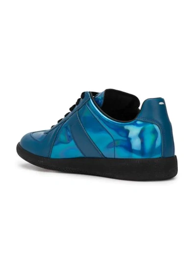 Shop Maison Margiela Replica Low-top Sneakers In Blue ,black