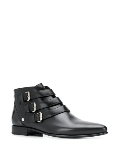 Shop Givenchy Buckle Detail Boots In Black