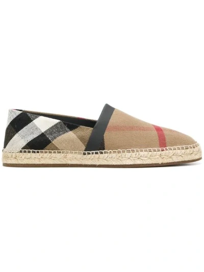 Summer Craftsmanship: Burberry Check Cotton Canvas Seam-Sealed Espadrilles