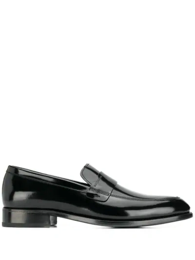 Shop Givenchy Almond Toe Loafers In Black