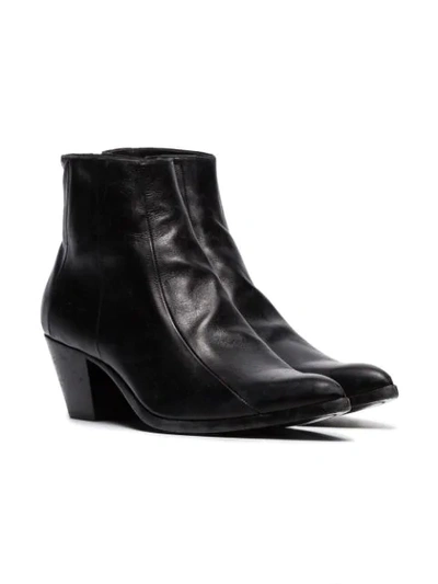 Shop Saint Laurent Finn 60 Cowboy Boots In 1000 Black