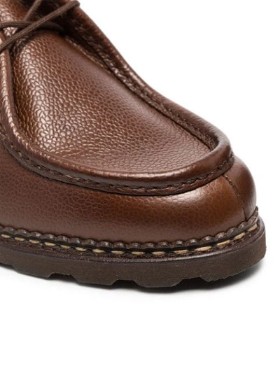 Shop Paraboot Michael Grain Lace-up Shoes In Brown